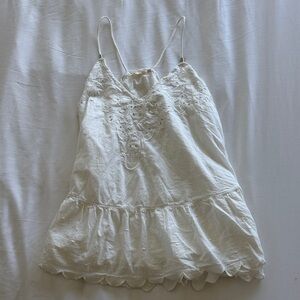 White Lace Trim Cami Top